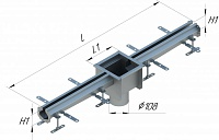 Лоток водоотводной щелевой из нержавеющей стали (с трапом в центре)