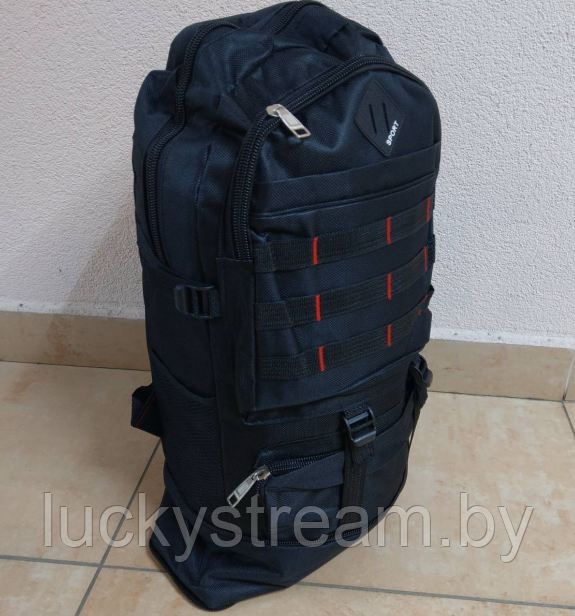 Рюкзак туристический SRORT 30-40 литров. Черный - фото 1 - id-p207558217