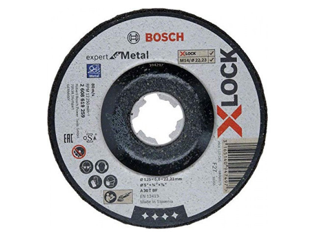 Круг обдирочный 125х6x22.2 мм для металла X-LOCK Expert for Metal BOSCH (подходит для всех типов УШМ) - фото 1 - id-p207569123