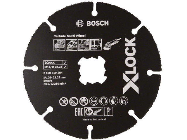 Круг отрезной 125х1.0x22.2 мм для дерева X-LOCK Carbide Multi Wheel BOSCH (подходит для всех типов УШМ) - фото 1 - id-p207569130