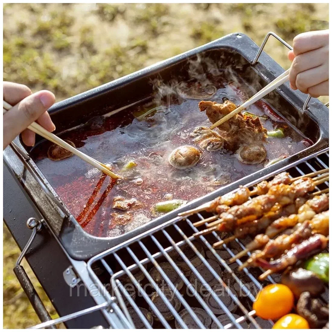 "Портативный гриль-мангал для барбекю Xiaomi Chao Portable Multifunctional Barbecue Grill (YC-SKL02) - фото 2 - id-p207574868