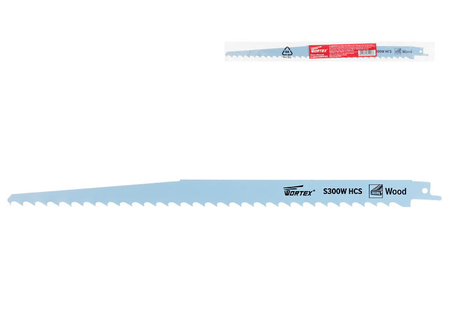 Пилка сабельная по дереву S300W (1 шт.) WORTEX высокоуглеродистая сталь HCS, 300 мм длина (пропил - фото 1 - id-p207577455