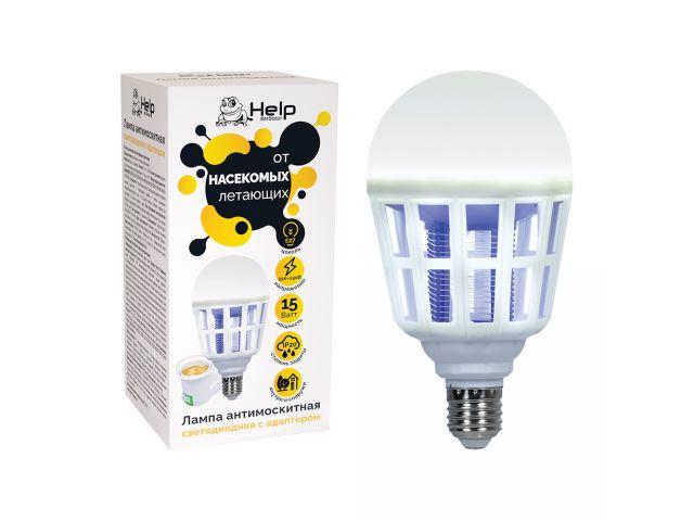 Лампа антимоскитная светодиодная с адаптером, HELP - фото 1 - id-p207581580