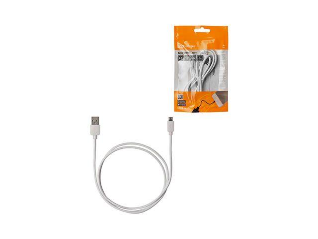 Дата-кабель, ДК 4, USB - micro USB, 1 м, белый, TDM - фото 1 - id-p207584671