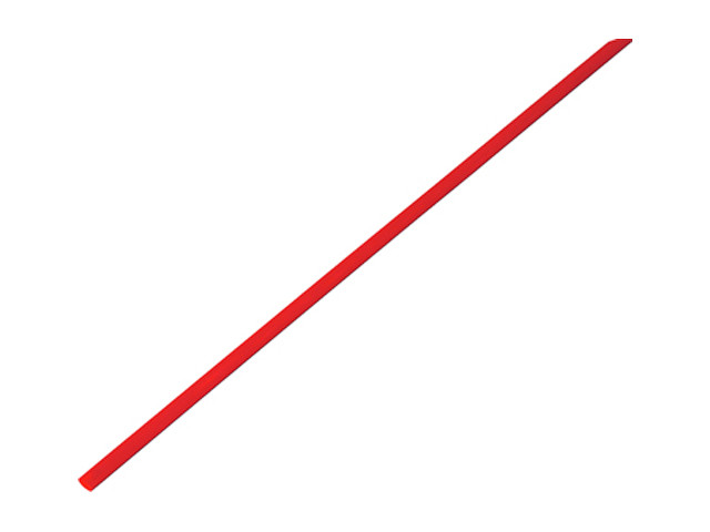 Термоусадочная трубка 3,0 / 1,5 мм, красная (упак. 50 шт. по 1 м) REXANT - фото 1 - id-p207573583