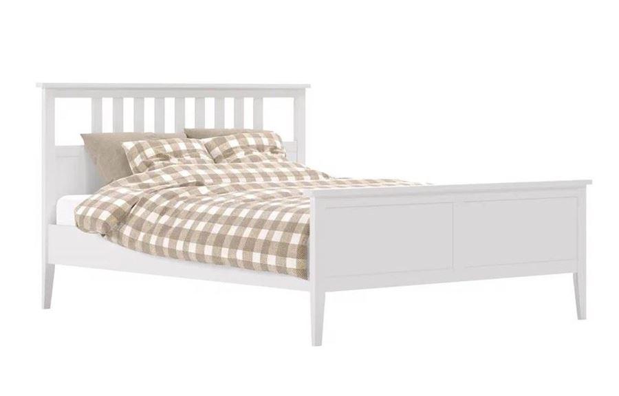 Кровать "Мира" с деревянным основанием на ленте (160х200 / Белый) - фото 1 - id-p207585681
