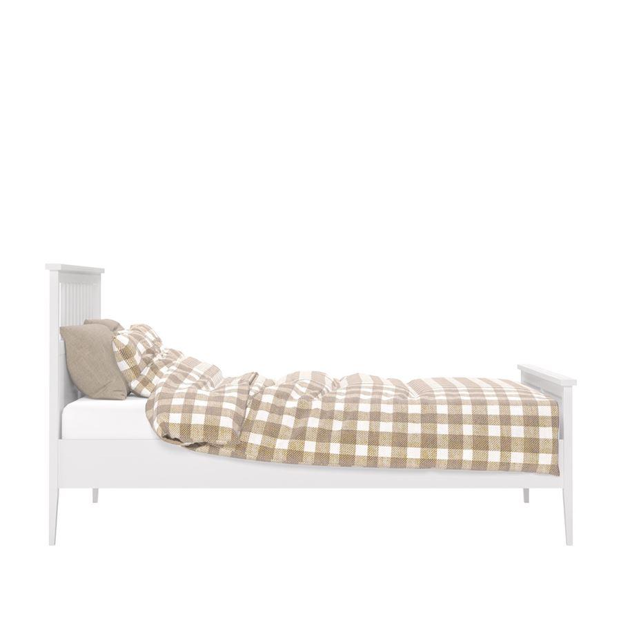 Кровать "Мира" с деревянным основанием на ленте (160х200 / Белый) - фото 4 - id-p207585681