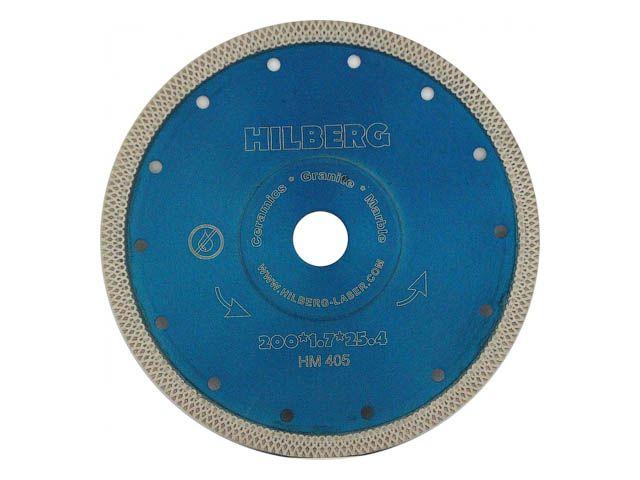 Алмазный круг 200х25,4/22,23 мм по керамике сплошн.ультратонкий X-Turbo HILBERG - фото 1 - id-p207580242