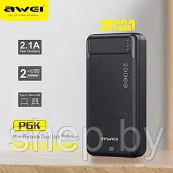 Внешний аккумулятор Power Bank AWEI P6K 20000 mAh