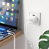 Сетевое зарядное устройство Hoco N29 (2 USB Type-C PD35W + кабель Type-C - Lightning) цвет: белый, фото 3