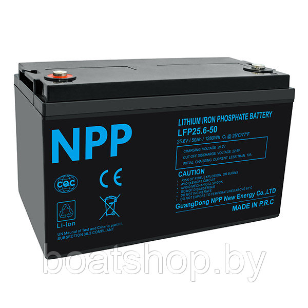 Аккумулятор NPP LiFePO4 25.6V 50Ah - фото 1 - id-p207591046
