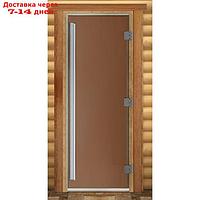 Дверь "Престиж", размер коробки 190 × 70 см, правая, цвет бронза матовая