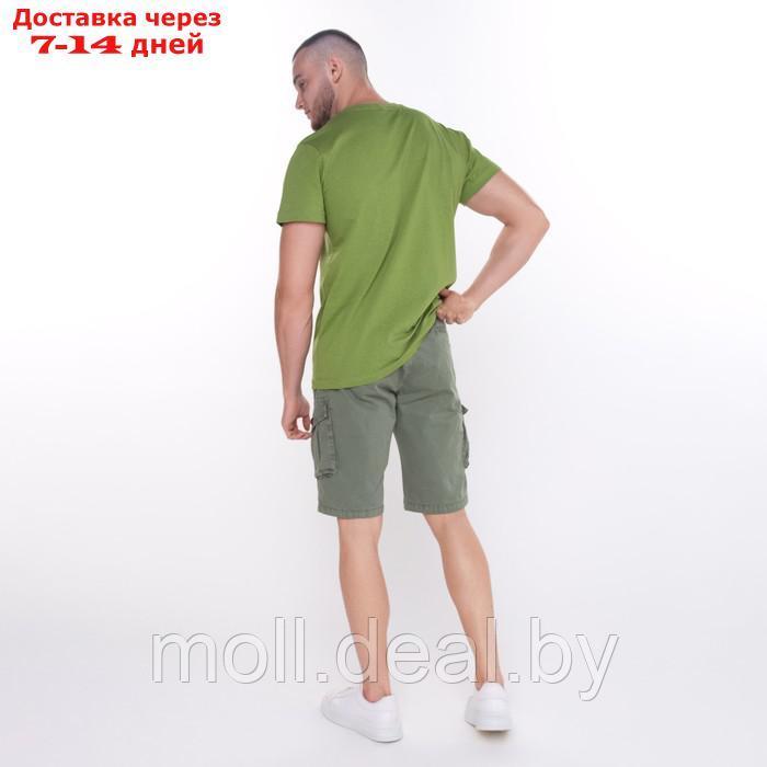 Шорты мужские, цвет тёмно-зелёный, размер 48 (32) - фото 5 - id-p207536937