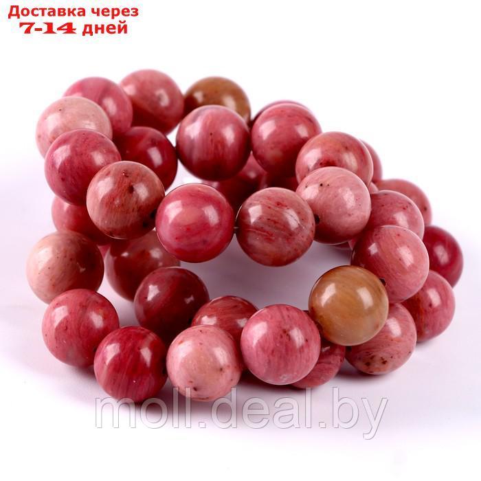 Бусины из натурального камня "Розовый кварц" набор 36 шт, размер 1 шт 10 мм - фото 3 - id-p207108314