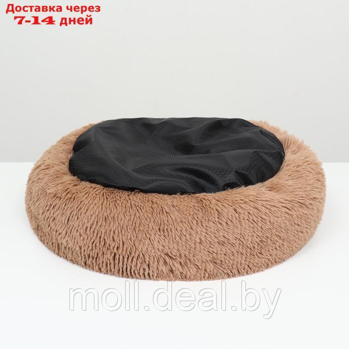 Лежанка для собак и кошек, длинный мех, 45 х 35 х 11 см, коричневая - фото 6 - id-p207108363
