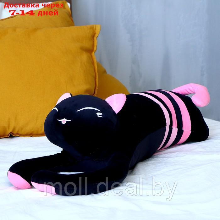 Мягкая игрушка-подушка "Кот", 70 см, цвет чёрно-розовый - фото 1 - id-p207533921