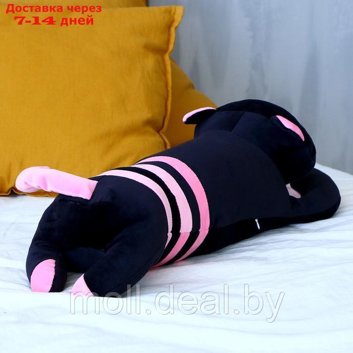 Мягкая игрушка-подушка "Кот", 70 см, цвет чёрно-розовый - фото 2 - id-p207533921
