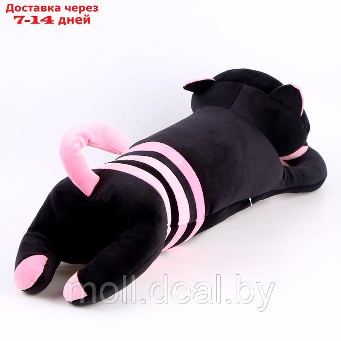 Мягкая игрушка-подушка "Кот", 70 см, цвет чёрно-розовый - фото 4 - id-p207533921