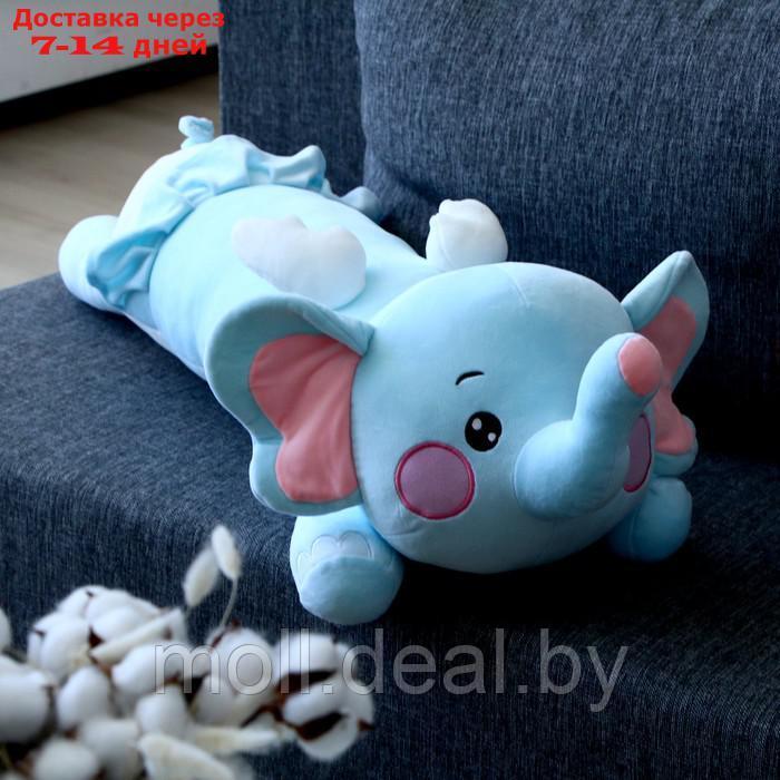 Мягкая игрушка-подушка "Слоник", 80 см, цвет голубой - фото 1 - id-p207533942