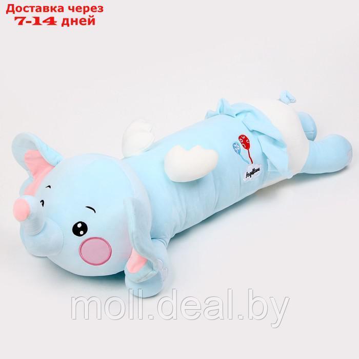 Мягкая игрушка-подушка "Слоник", 80 см, цвет голубой - фото 3 - id-p207533942