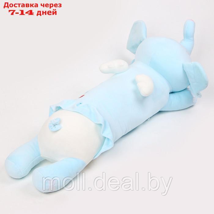 Мягкая игрушка-подушка "Слоник", 80 см, цвет голубой - фото 4 - id-p207533942