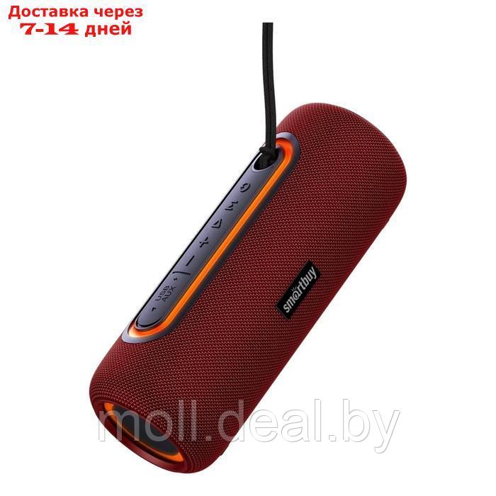 Портативная колонка Smartbuy HERO, 16 Вт, 1500мАч, BT, FM, USB, AUX, IPX5, красная - фото 2 - id-p207108399