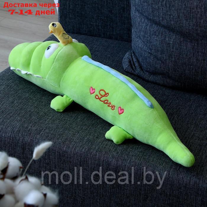Мягкая игрушка-подушка "Крокодил с уточкой", 65 см, цвет зеленый - фото 2 - id-p207533944