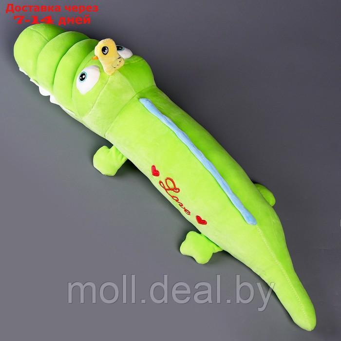 Мягкая игрушка-подушка "Крокодил с уточкой", 65 см, цвет зеленый - фото 6 - id-p207533944