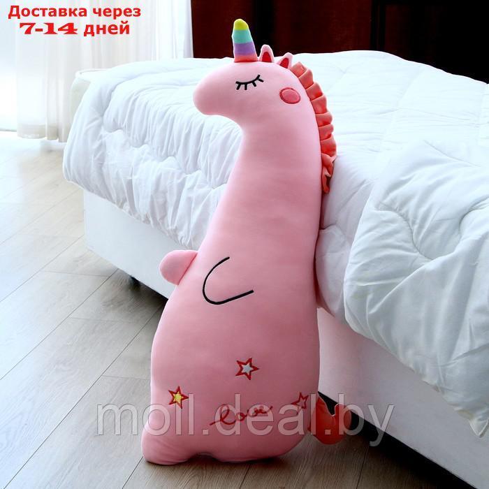 Мягкая игрушка-подушка "Единорожка", 80 см, цвет розовый - фото 1 - id-p207533945