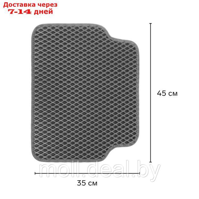EVA-коврики автомобильные, универсальные, М (малолитражка), окантовка, серые, набор - фото 3 - id-p207538036