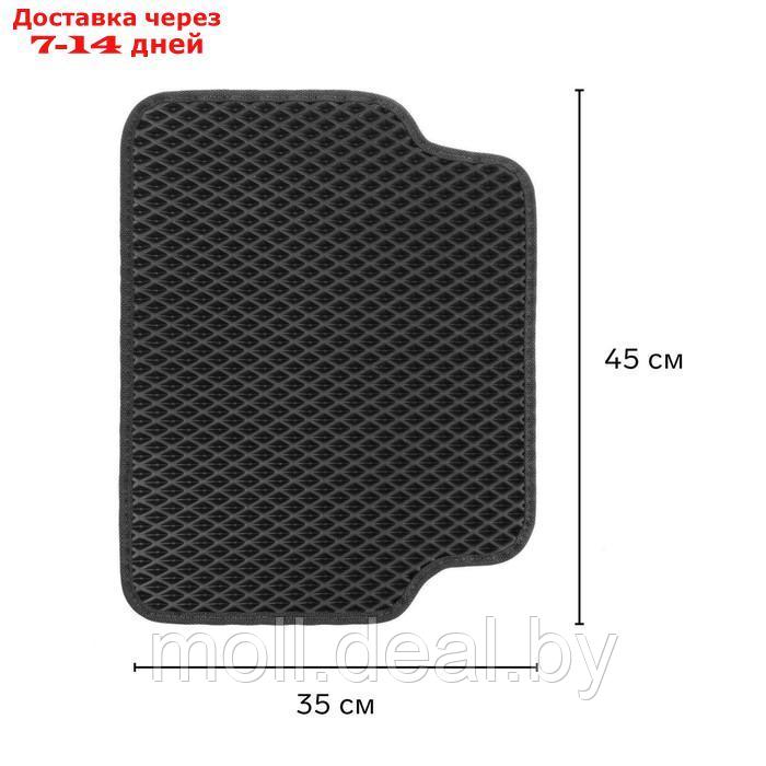 EVA-коврики автомобильные, универсальные, М (малолитражка), окантовка, черные, набор - фото 3 - id-p207538038