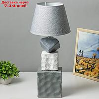 Настольная лампа Стоун Е14 40Вт серый 22х22х56 см