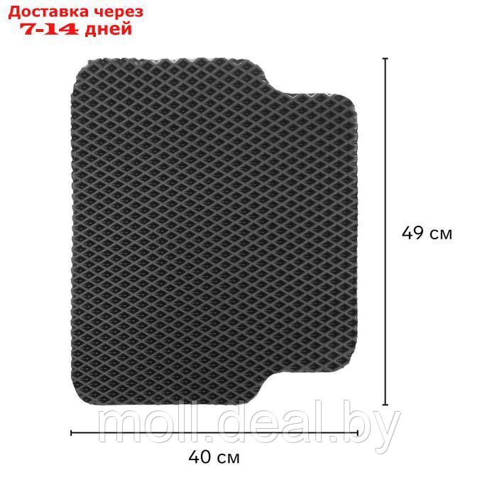 EVA-коврики автомобильные, универсальные, L (средний размер), без окантовки, черные, набор - фото 3 - id-p207538040