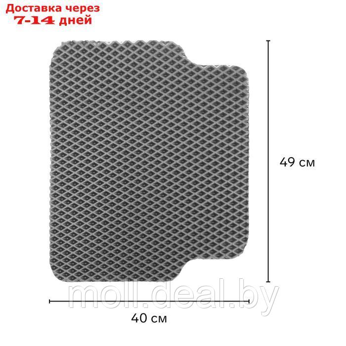 EVA-коврики автомобильные, универсальные, L (средний размер), без окантовки, серые, набор - фото 3 - id-p207538043