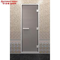 Дверь стеклянная "Хамам", размер коробки 210 × 90 см, правая, цвет сатин