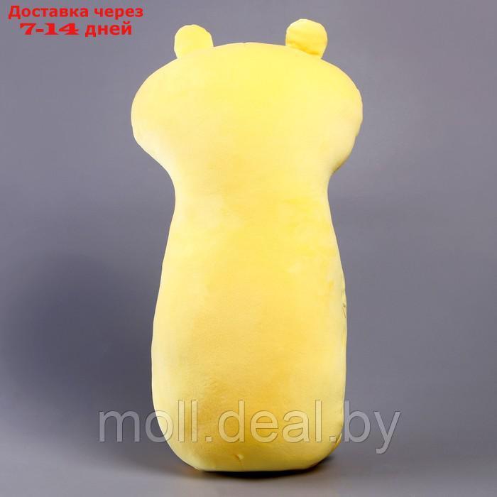 Мягкая игрушка-подушка "Кот зубастик", 50 см, цвет желтый - фото 6 - id-p207534001