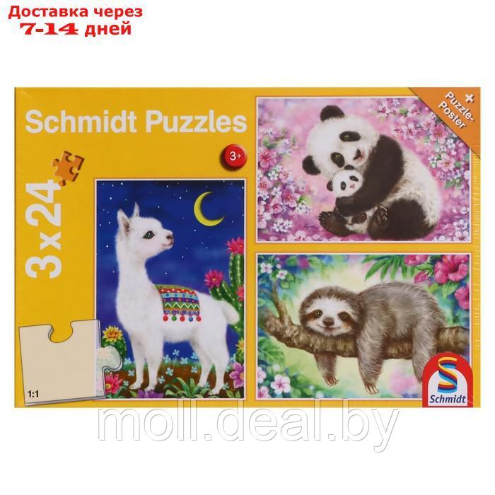 Пазл "Лама, панда, ленивец", 3 × 24 элемента - фото 2 - id-p207534004