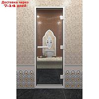 Дверь стеклянная "Хамам", размер коробки 200 × 70 см, правая, цвет прозрачный