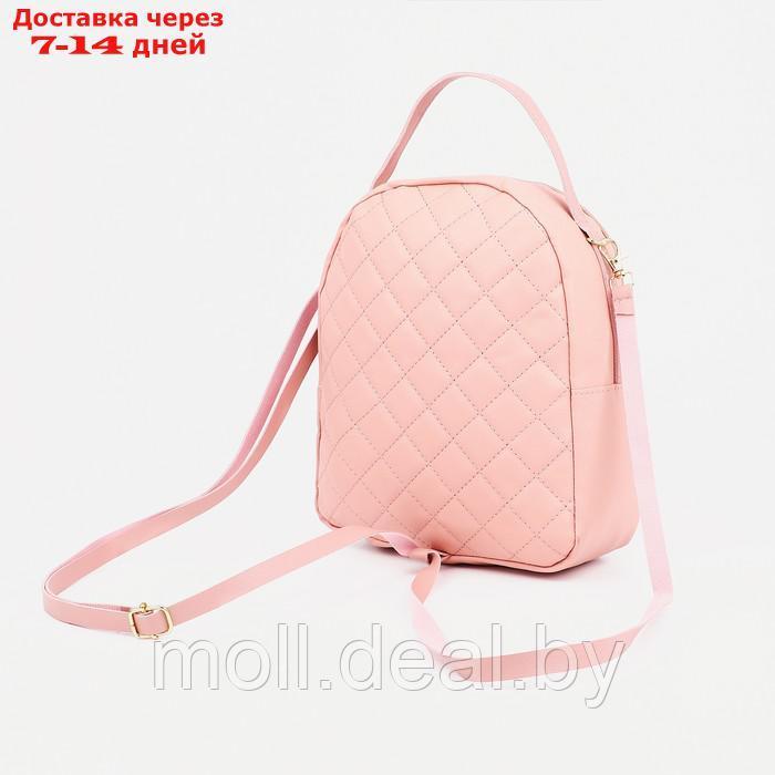 Рюкзак 21*7,5*25 см, отдел на молнии, 1 н/карман, розовый - фото 2 - id-p207533070