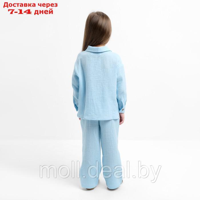 Костюм (рубашка и брюки) детский KAFTAN "Муслин", р.36 (134-140 см) голубой - фото 4 - id-p207535127