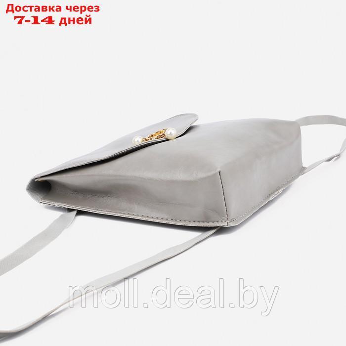 Рюкзак 18,5*5,5*21,5 см, отдел на молнии, серый - фото 3 - id-p207533089