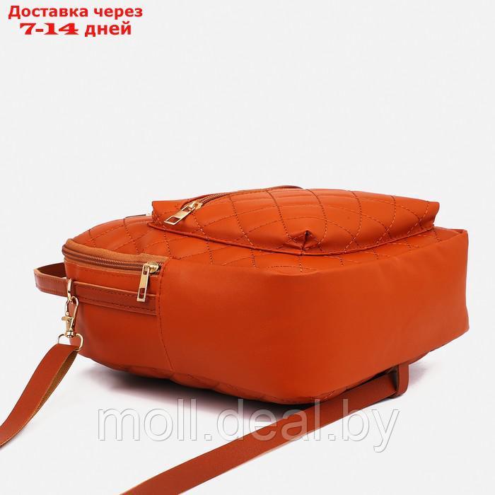 Рюкзак 21*7,5*25 см, отдел на молнии, 1 н/карман, рыжий - фото 3 - id-p207533091