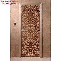 Дверь "Флоренция", размер коробки 190 × 70 см, правая, цвет матовая бронза