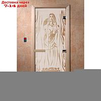 Дверь "Горячий пар", размер коробки 200 × 80 см, левая, цвет сатин
