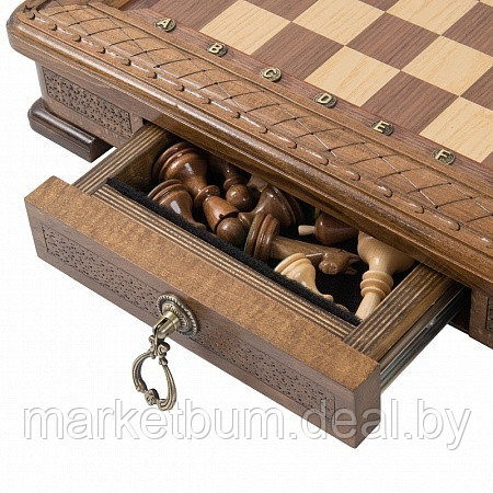 Шахматы резные "Квадро" в ларце 50 - фото 2 - id-p207592124