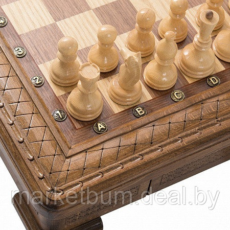 Шахматы резные "Квадро" в ларце 50 - фото 4 - id-p207592124