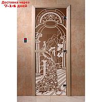 Дверь "Жар-птица", размер коробки 190 × 70 см, правая, цвет бронза