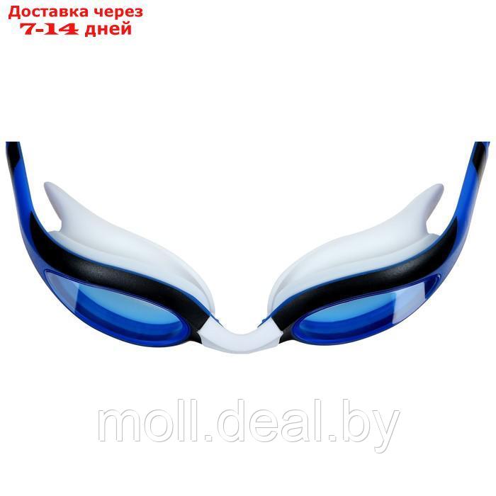 Очки для плавания, ремешок белый, оправа синяя - фото 2 - id-p207533273