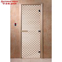 Дверь "Мираж", размер коробки 190 × 70 см, правая, цвет сатин