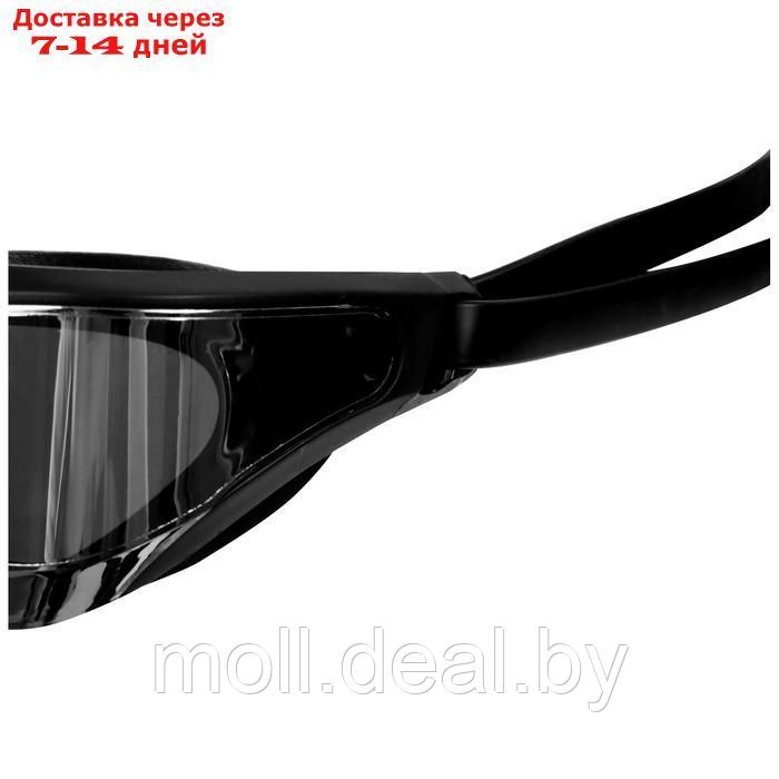 Очки для плавания с зеркальными линзами, цвет черный - фото 3 - id-p207533299